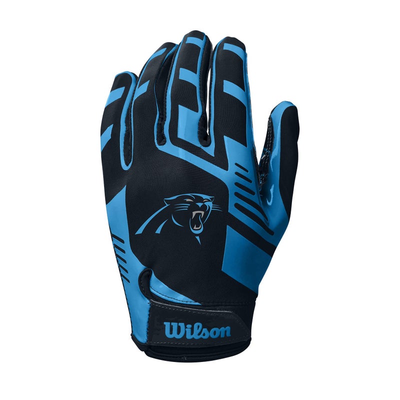 Wilson NFL Stretch Fit Football Gloves - Youth, Carolina Panthers - Image 2
